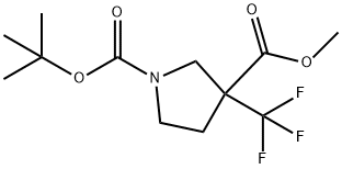 1-TERT-BUTYL 3-METHYL 3-(TRIFLUOROMETHYL)PYRROLIDINE-1,3-DICARBOXYLATE Struktur