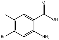 2-Amino-4-bromo-5-iodo-benzoic acid Struktur