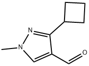 3-cyclobutyl-1-methyl-1H-pyrazole-4-carbaldehyde Struktur