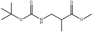 Methyl 3-((tert-butoxycarbonyl)amino)-2-methylpropanoate Struktur