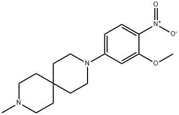 3-(3-methoxy-4-nitrophenyl)-9-methyl-3,9-diazaspiro[5.5]undecane Struktur