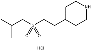 4-{2-[(2-methylpropyl)sulfonyl]ethyl}piperidine hydrochloride Struktur