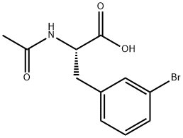 (S)-2-acetamido-3-(3-bromophenyl)propanoic acid Struktur