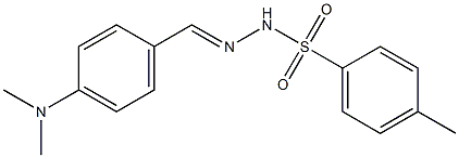 Benzenesulfonicacid, 4-methyl-, 2-[[4-(dimethylamino)phenyl]methylene]hydrazide Struktur