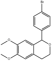 1-(4-bromophenyl)-6,7-dimethoxy-3,4-dihydro-1H-isochromene Struktur