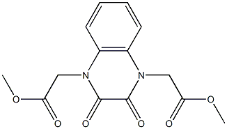 (4-Methoxycarbonylmethyl-2,3-dioxo-3,4-dihydro-2H-quinoxalin-1-yl)-acetic acid methyl ester Struktur