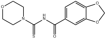 N-(4-morpholinylcarbothioyl)-1,3-benzodioxole-5-carboxamide Struktur