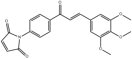 1-{4-[(2E)-3-(3,4,5-trimethoxyphenyl)prop-2-enoyl]phenyl}-1H-pyrrole-2,5-dione Struktur