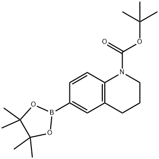 tert-butyl 6-(4,4,5,5-tetramethyl-1,3,2-dioxaborolan-2-yl)-3,4-dihydroquinoline-1(2H)-carboxylate Struktur