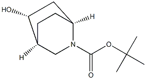 tert-butyl (1S,4S,5R)-5-hydroxy-2-azabicyclo[2.2.2]octane-2-carboxylate Struktur