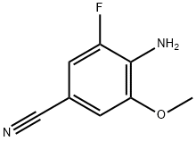 4-Amino-3-fluoro-5-methoxy-benzonitrile Struktur