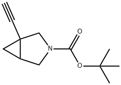 tert-butyl 1-ethynyl-3-azabicyclo[3.1.0]hexane-3-carboxylate Struktur