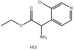 Ethyl 2-amino-2-(3-chloropyridin-4-yl)acetate hydrochloride Struktur