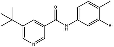 N-(3-BROMO-4-METHYLPHENYL)-5-TERT-BUTYLNICOTINAMIDE Struktur