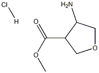 4-Amino-tetrahydro-furan-3-carboxylic acid methyl ester hydrochloride Struktur