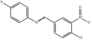 N-[(E)-(4-chloro-3-nitrophenyl)methylidene]-4-fluoroaniline Struktur