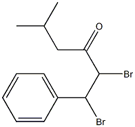 1,2-dibromo-5-methyl-1-phenylhexan-3-one Struktur