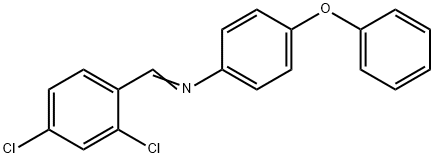 N-(2,4-dichlorobenzylidene)-4-phenoxyaniline Struktur