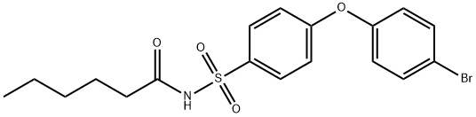 N-((4-(4-Bromophenoxy)phenyl)sulfonyl)hexanamide Struktur