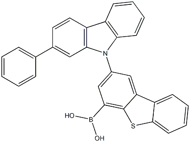 2-(2-phenyl-9H-carbazol-9-yl)dibenzo[b,d]thiophen-4-ylboronic acid Struktur