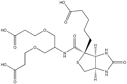 2-(Biotin-amido)-1,3-bis(carboxylethoxy)propane Struktur