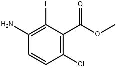 3-Amino-6-chloro-2-iodo-benzoic acid methyl ester Struktur