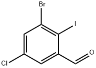 3-Bromo-5-chloro-2-iodo-benzaldehyde Struktur