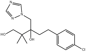 5-(4-Chlorophenyl)-2,2-dimethyl-3-(1H-1,2,4-triazol-1-ylmethyl)-1,3-pentanediol Struktur