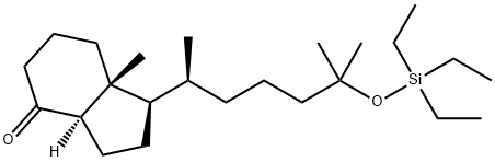 (1R,3aR,7aR)-7a-methyl-1-[(2S)-6-methyl-6-triethylsilyloxyheptan-2-yl]-2,3,3a,5,6,7-hexahydro-1H-inden-4-one Struktur