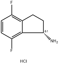 (S)-4,7-Difluoro-2,3-dihydro-1H-inden-1-amine hydrochloride Struktur