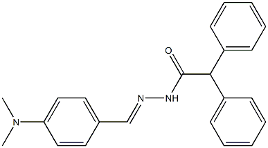 N'-[4-(dimethylamino)benzylidene]-2,2-diphenylacetohydrazide Struktur