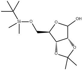 5-O-TERT-BUTYLDIMETHYLSILYL-2,3-O-ISOPROPYLIDENE-D-RIBOFURANOSE Struktur