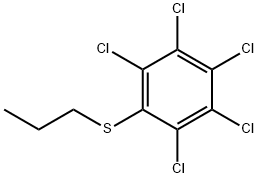 1,2,3,4,5-Pentachloro-6-propylsulfanyl-benzene Struktur