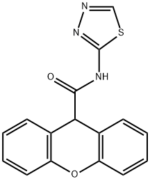 N-(1,3,4-thiadiazol-2-yl)-9H-xanthene-9-carboxamide Struktur