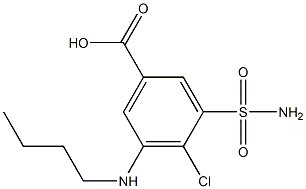 Benzoic acid,3-(aminosulfonyl)-5-(butylamino)-4-chloro- Struktur