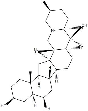 Cevane-3,6,20-triol, (3b,5a,6b)- Struktur