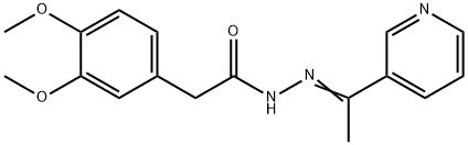 2-(3,4-dimethoxyphenyl)-N-[(E)-1-pyridin-3-ylethylideneamino]acetamide Struktur