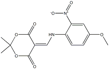 5-[(4-methoxy-2-nitroanilino)methylidene]-2,2-dimethyl-1,3-dioxane-4,6-dione Struktur