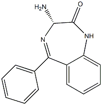 2H-1,4-Benzodiazepin-2-one, 3-amino-1,3-dihydro-5-phenyl-, (3S)- Struktur