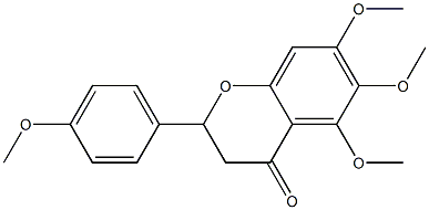 4H-1-Benzopyran-4-one,2,3-dihydro-5,6,7-trimethoxy-2-(4-methoxyphenyl)- Struktur