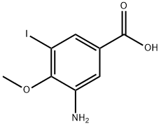 3-Amino-5-iodo-4-methoxy-benzoic acid Struktur