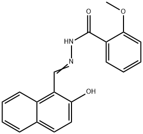 Benzoic acid,2-methoxy-, 2-[(2-hydroxy-1-naphthalenyl)methylene]hydrazide Struktur