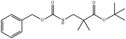 TERT-BUTYL 3-(((BENZYLOXY)CARBONYL)AMINO)-2,2-DIMETHYLPROPANOATE Struktur