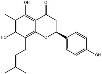 6-Methyl-8-prenylnaringenin Struktur