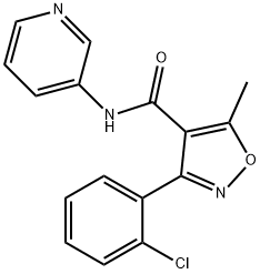 3-(2-chlorophenyl)-5-methyl-N-pyridin-3-yl-1,2-oxazole-4-carboxamide Struktur