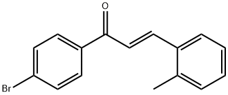 (2E)-1-(4-bromophenyl)-3-(2-methylphenyl)prop-2-en-1-one Struktur