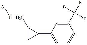 2-[3-(trifluoromethyl)phenyl]cyclopropan-1-amine hydrochloride Struktur