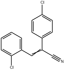 3-(2-Chloro-phenyl)-2-(4-chloro-phenyl)-acrylonitrile Struktur