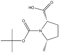 (2S,5S)-N-BOC-5-METHYLPYRROLIDINE-2-CARBOXYLIC ACID Struktur