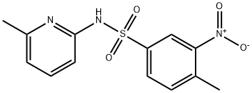 4-methyl-N-(6-methylpyridin-2-yl)-3-nitrobenzenesulfonamide Struktur